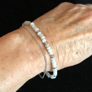 Merx Jewelry - Merx White and Gold Bead Bracelet Merx Jewelry - Merx White and Gold Bead Bracelet